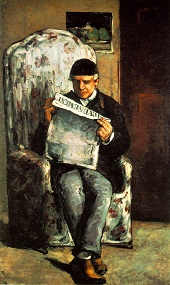 Сезанн Портрет отца художника, читающего газету